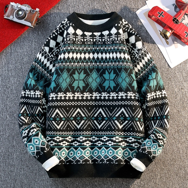 เสื้อสเวตเตอร์ผู้ชาย แขนยาว คอ - Ethnic Fashion Men บทวิจารณ์และราคา