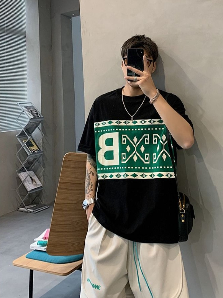 เสื้อยืดแขนสั้นผู้ชายไซส์ใหญ่  - Ethnic Fashion Instagram บทวิจารณ์และราคา