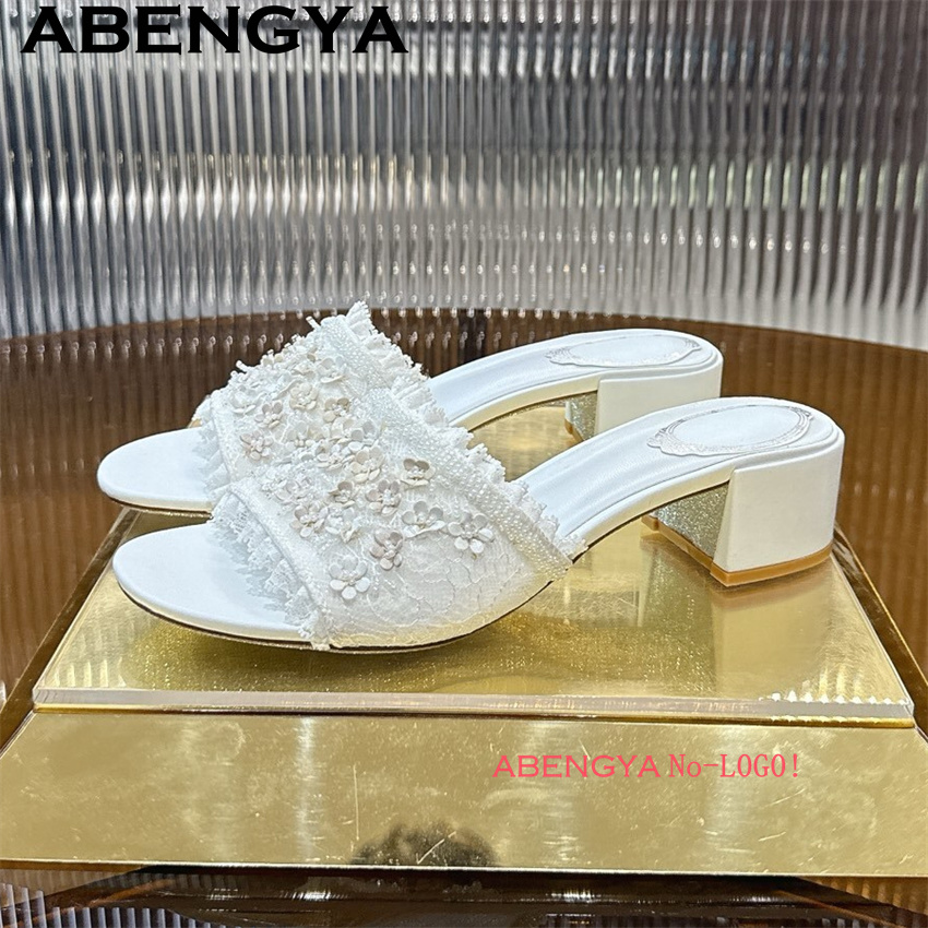 รองเท้าส้นตึกแบบเปิดส้น สไตล์โ - Ethnic Style บทวิจารณ์และราคา