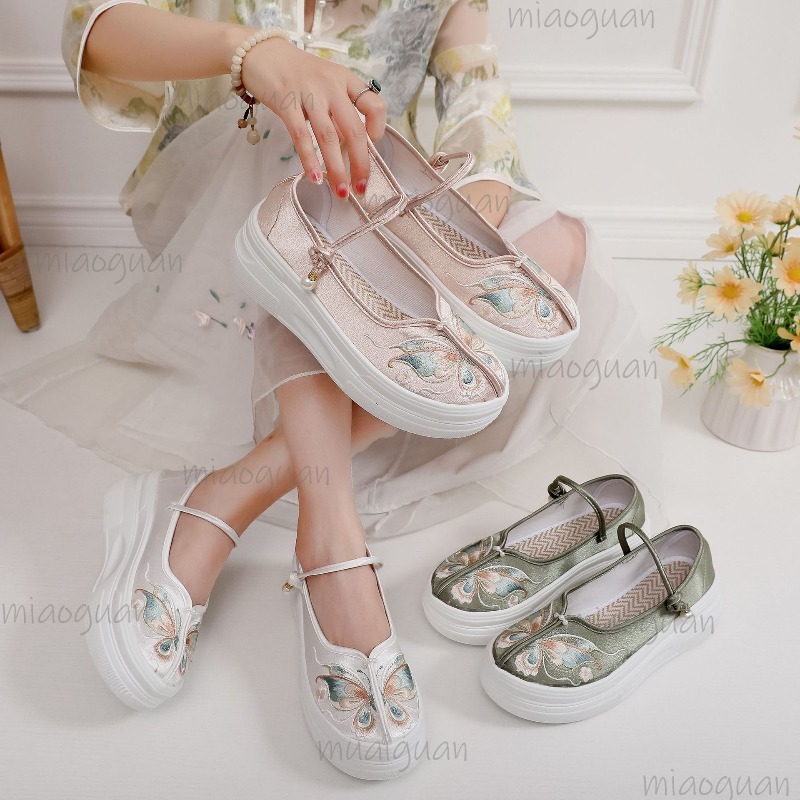 รองเท้าส้นหนาสไตล์จีนสำหรับผู้ - Ethnic Style บทวิจารณ์และราคา