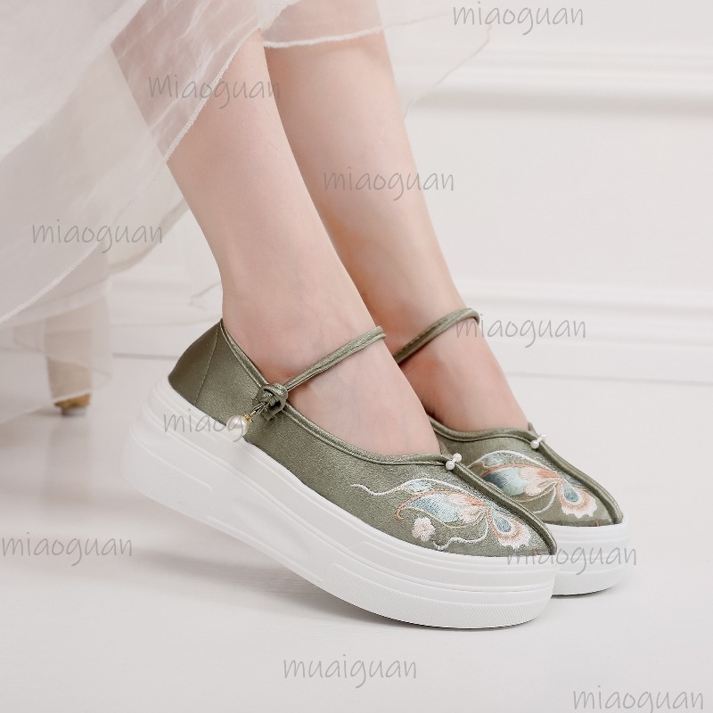 รองเท้าส้นหนาสไตล์จีนสำหรับผู้ - Ethnic Style บทวิจารณ์และราคา