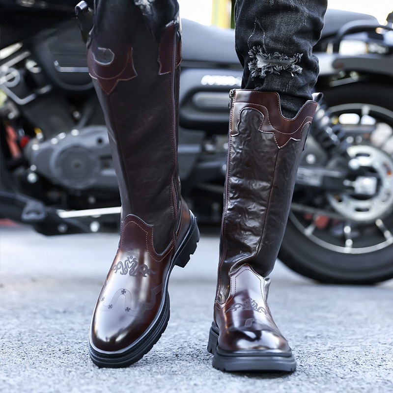 รองเท้าบูทผู้ชายแบบหุ้มข้อกลาง - Ethnic Fashion Men บทวิจารณ์และราคา