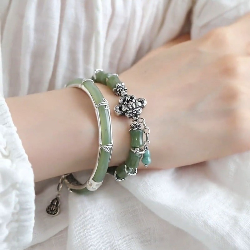 สร้อยข้อมือไม้ไผ่สไตล์จีนโบราณ - Ethnic Wear Fashion Designer บทวิจารณ์และราคา