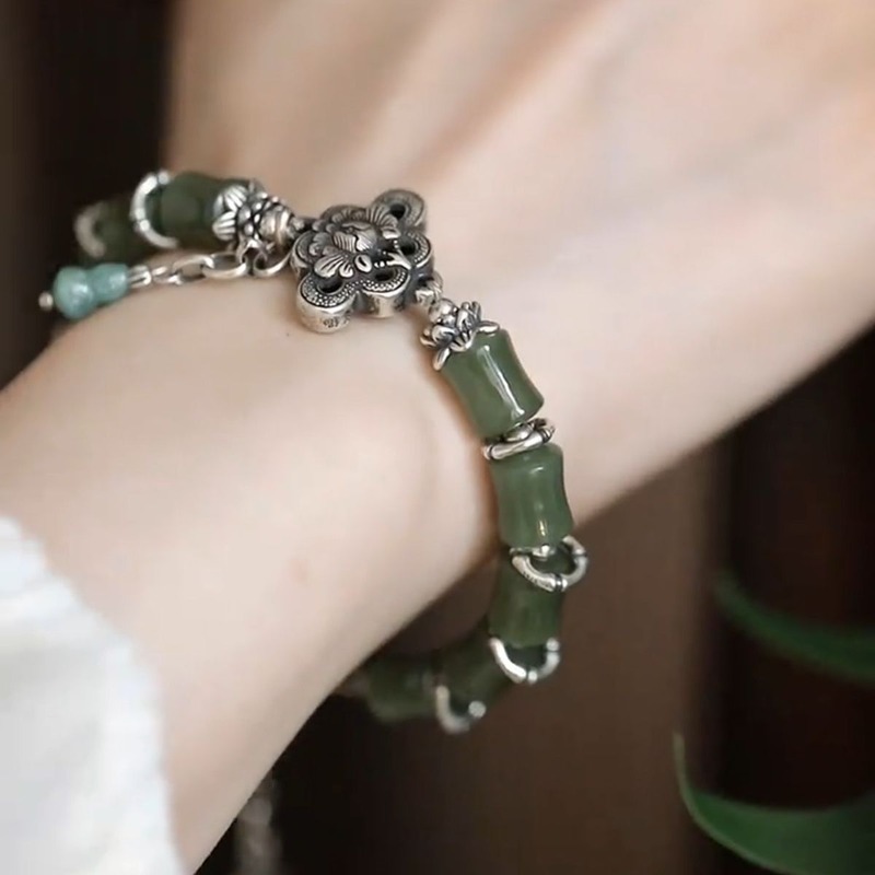 สร้อยข้อมือไม้ไผ่สไตล์จีนโบราณ - Ethnic Wear Fashion Designer บทวิจารณ์และราคา